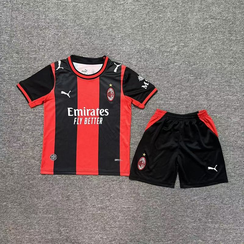 26-27 AC Milan Home Kids Jersey+shorts Kit 16 -28 AC