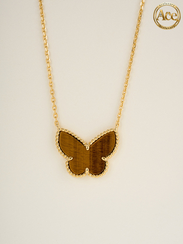 Large Tiger Eye Butterfly Necklace
