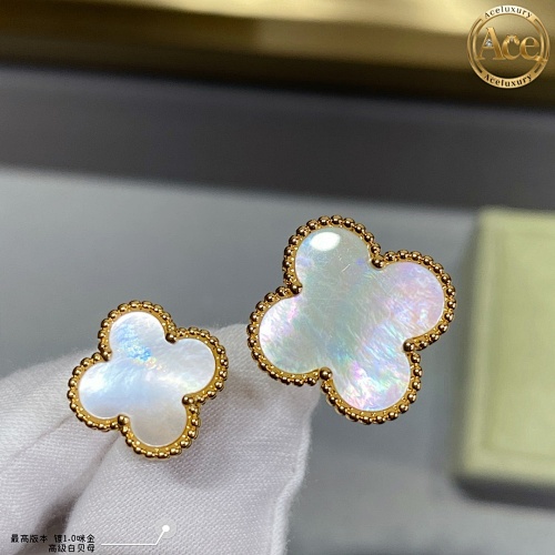 Premium White Mother-of-Pearl Open Clover Ring