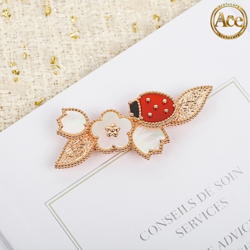 Lucky Spring Series With Ladybug And Floral Motif Brooches