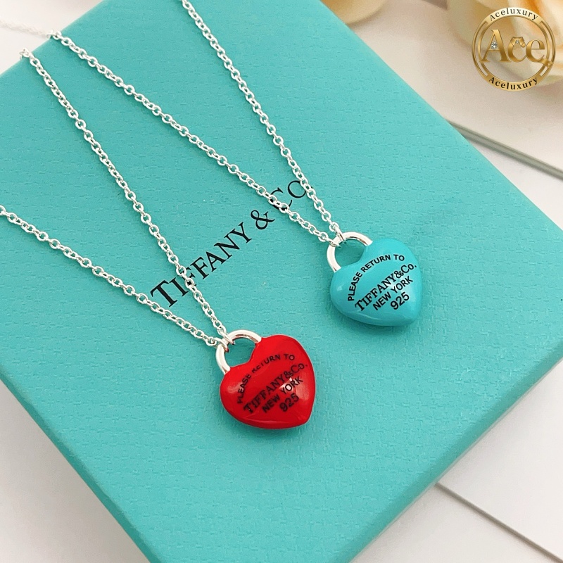 Newest Edition Silver Light Blue Heart Necklace Consistent With ZP Brass Material