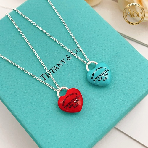 Newest Edition Silver Light Blue Heart Necklace Consistent With ZP Brass Material