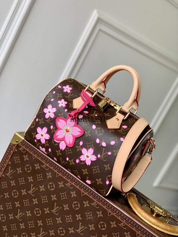 Louis Vuitton Speedy Bandoulière 25 X Monogram Cherry Blossom Toron