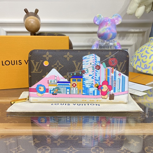 Louis Vuitton Zippy Damier Azur Vivienne Dragon Fruit Vivienne 19.5 10.5 2.5cm-9130037
