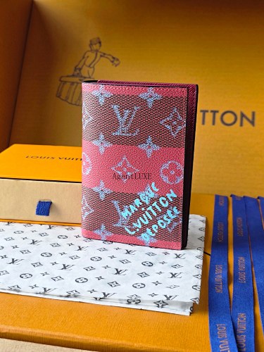 Louis Vuitton Passport Holder Red