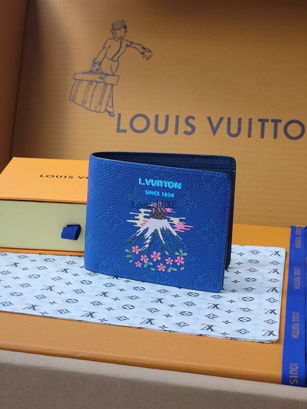 Louis Vuitton Wallet Short Blue