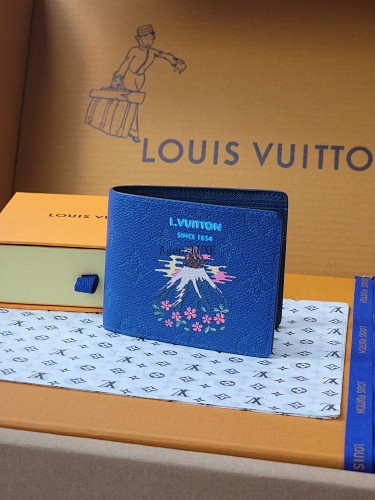 Louis Vuitton Wallet Short Blue