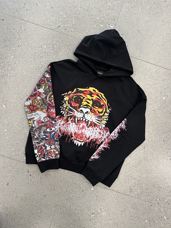 26Blood-mouthed Tiger Head Hoodie