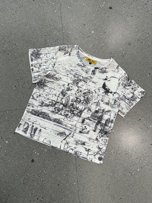 Hand-painted War-themed T-shirt