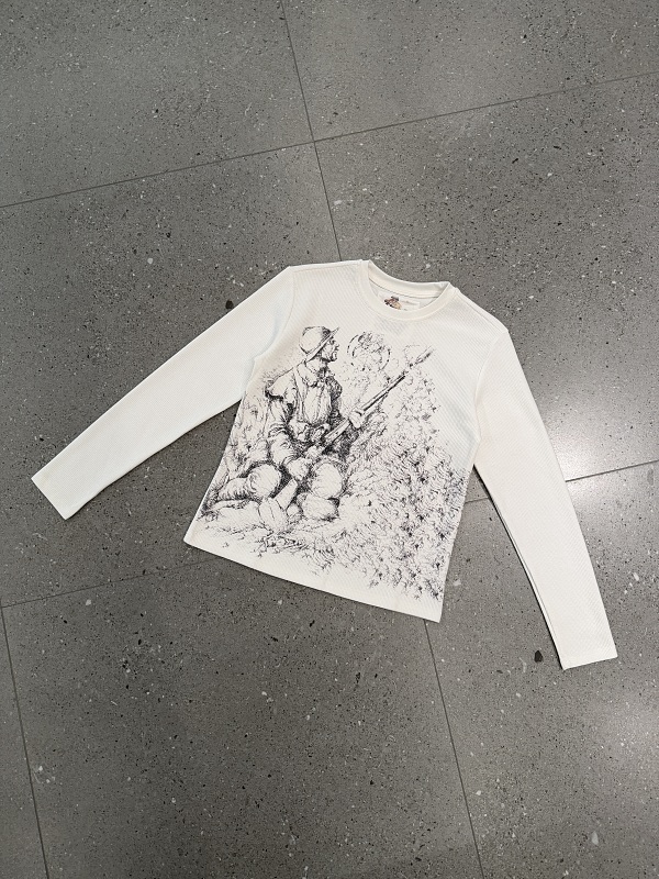 18.6 Waffle-printed Long-sleeved Tee