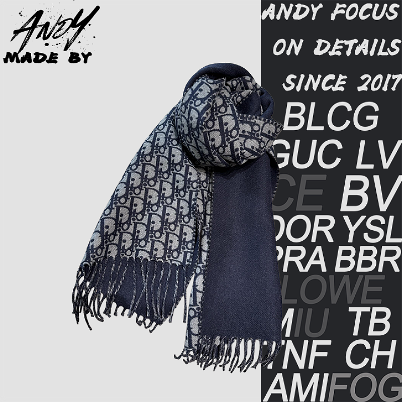 Dior Men's And Women's Scarf Two-tone Monogram Scarf