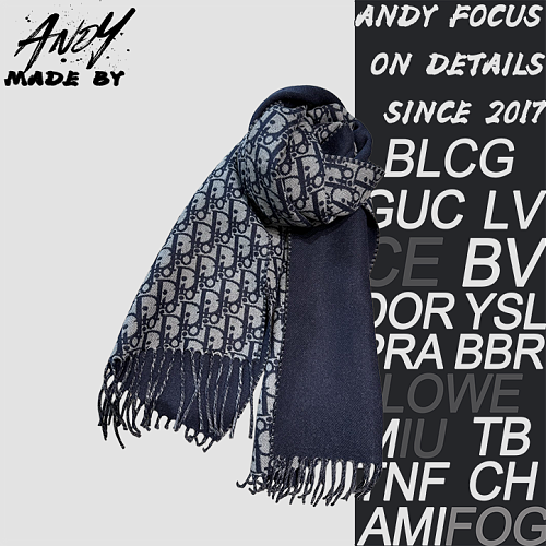 Dior Men's And Women's Scarf Two-tone Monogram Scarf