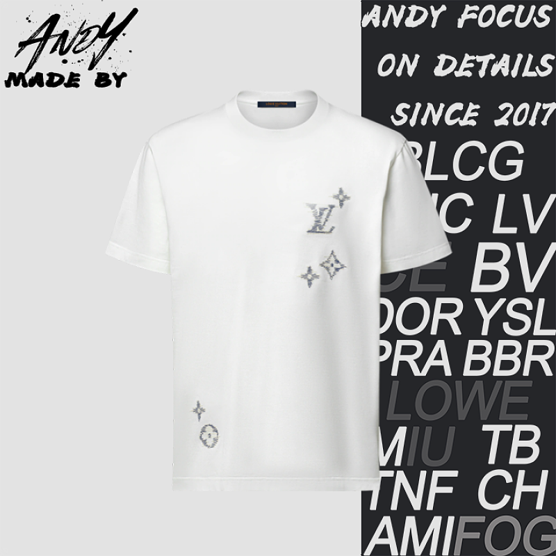 Louis Vuitton's New Embroidered Crew Neck Short-sleeved T-shirt