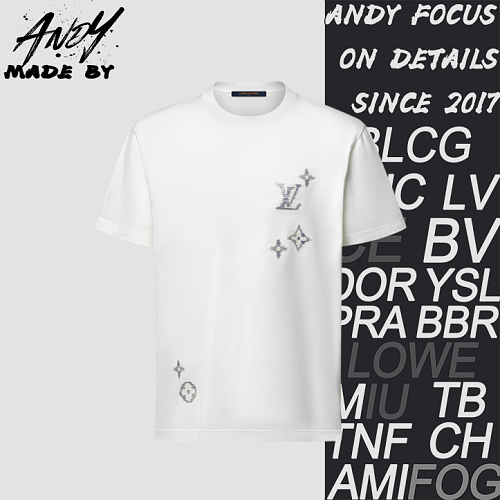 Louis Vuitton's New Embroidered Crew Neck Short-sleeved T-shirt