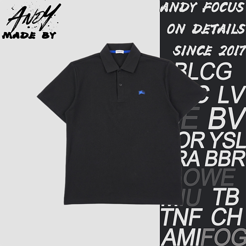 Blue Striped Warhorse Polo Short-sleeved Shirt