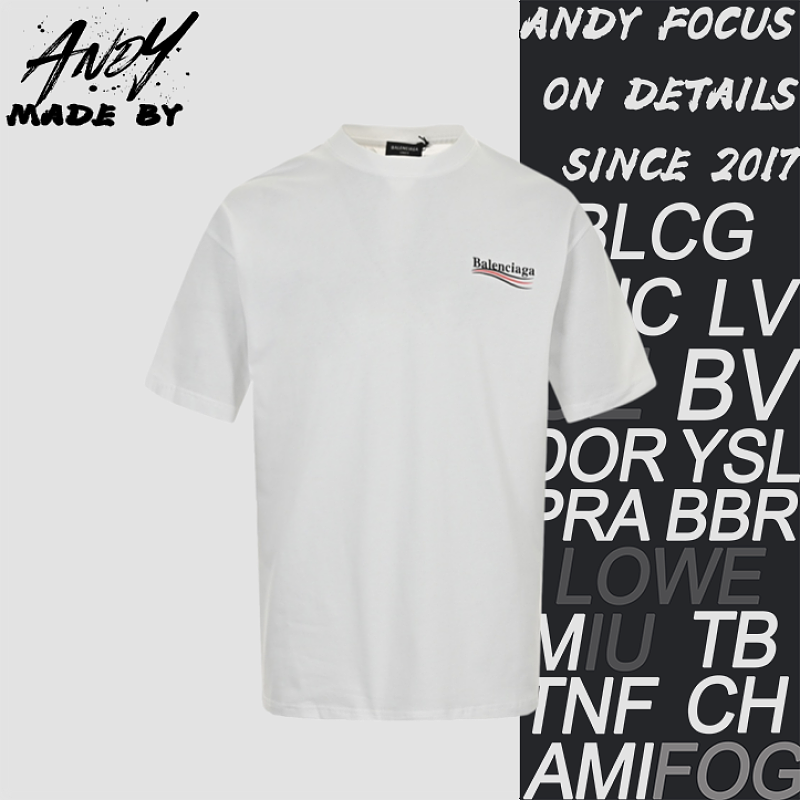 Balenciaga Blcg Mottled Coca-Cola Print Short-Sleeve T-Shirt - White