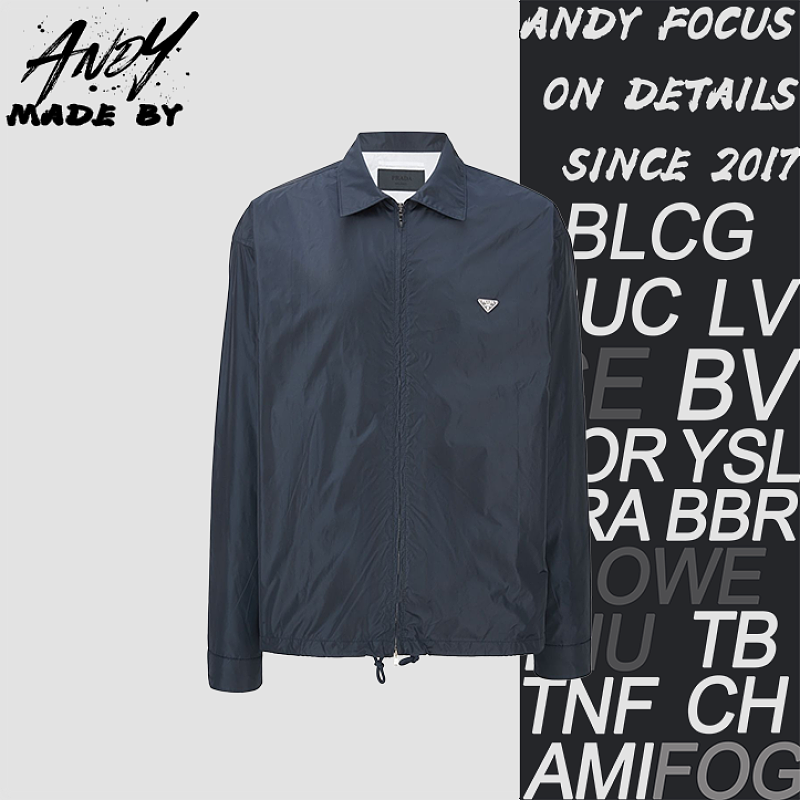 Small Steel Label Shirt Zipper Jacket