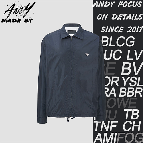 Small Steel Label Shirt Zipper Jacket