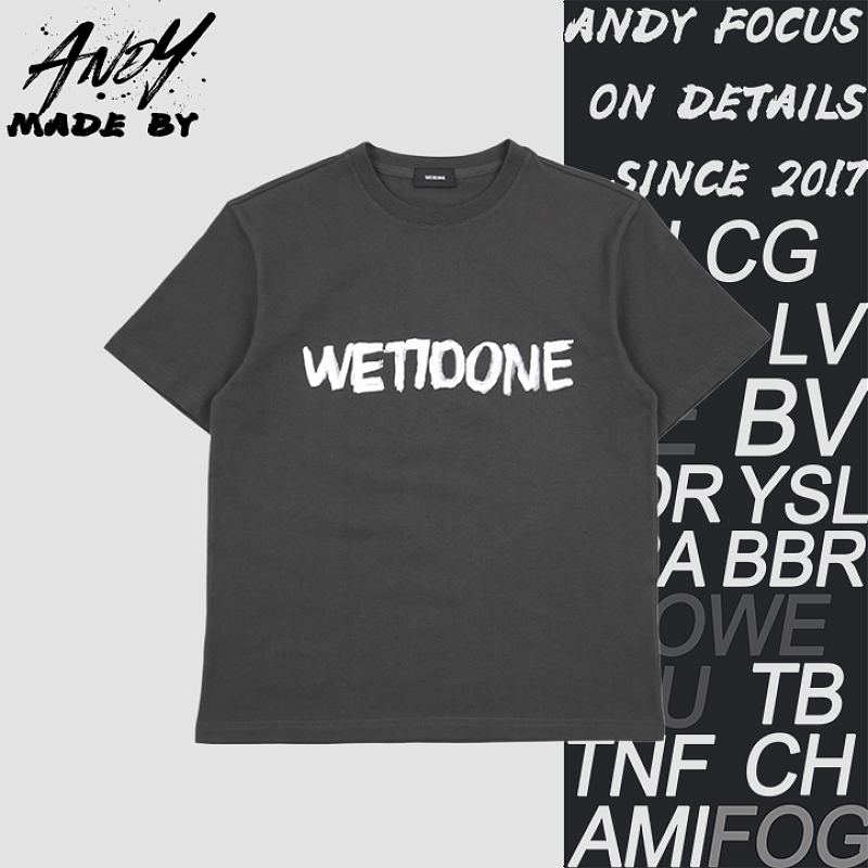 Graffiti Brushstroke Letter Print Short Sleeve