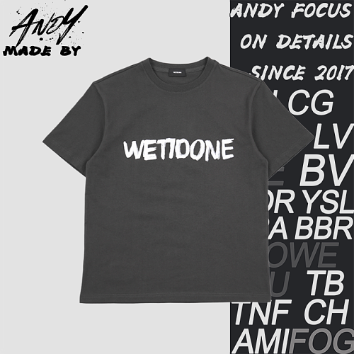 Graffiti Brushstroke Letter Print Short Sleeve
