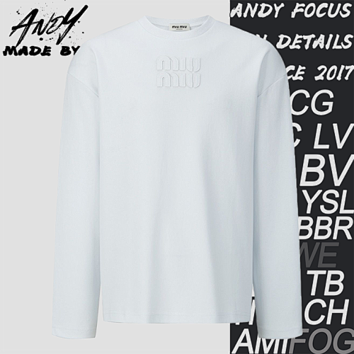 MiuMiu Embroidered Flower Logo Long Sleeve