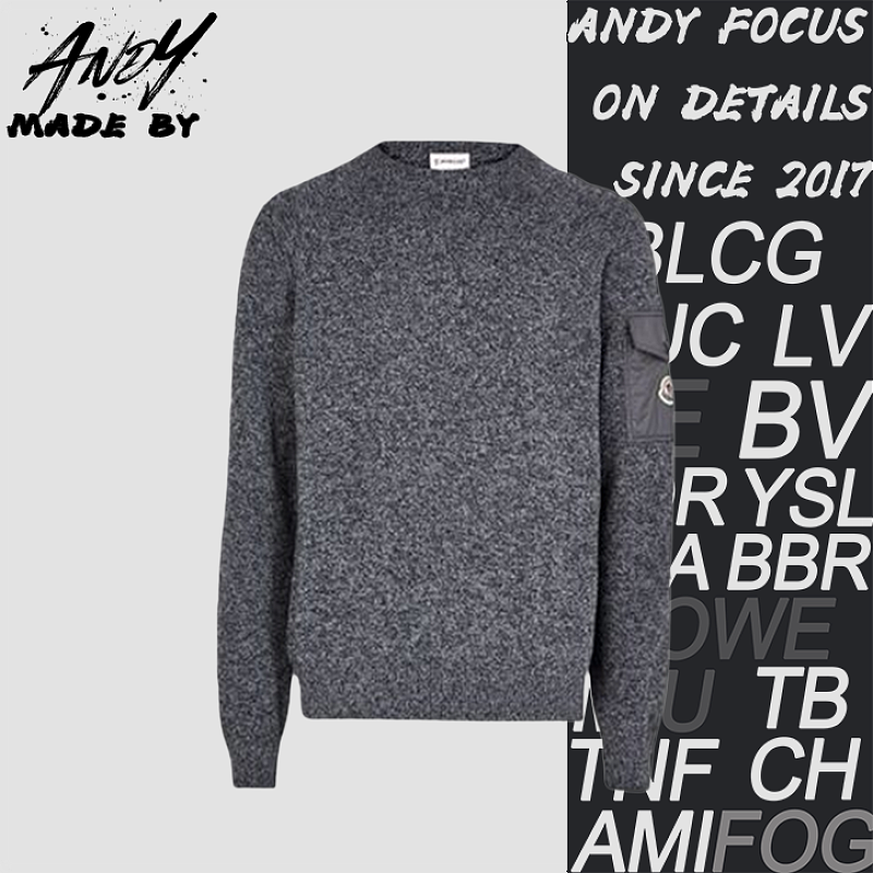 Spliced Casual Long-sleeved Crew Neck Sweater