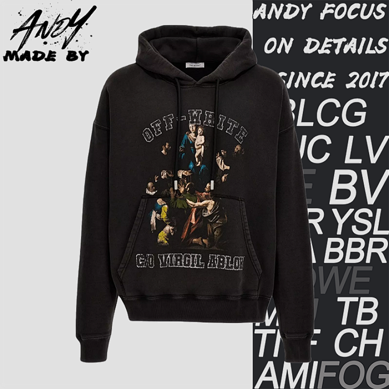 Hoodie With Madonna Print On The Chest