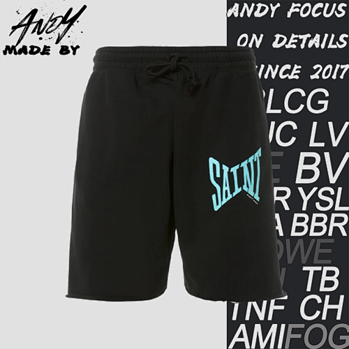 S M 23ss Saint Street Font Printed Shorts