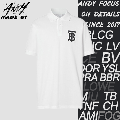 Bbr Large BT Letter Silicone Polo Short-Sleeve T-Shirt