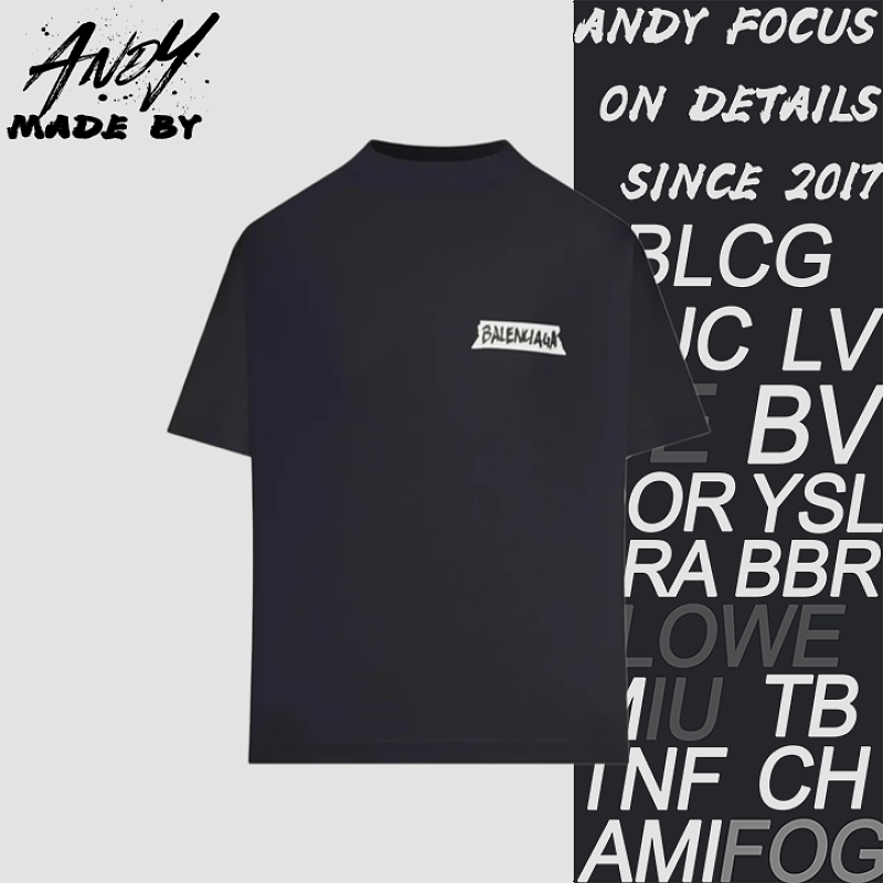Paris Ink Letter Strip Short-Sleeve