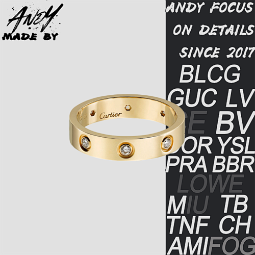 C Narrow Edition Eight Diamond Ring In Gold