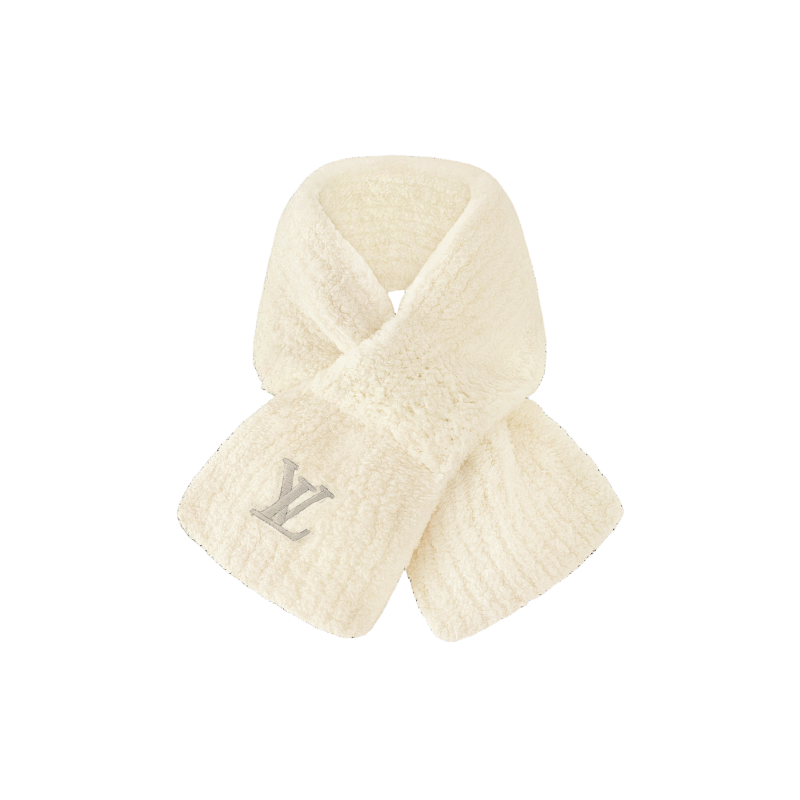 Louis Vuitton LV Embroidered Scarf White