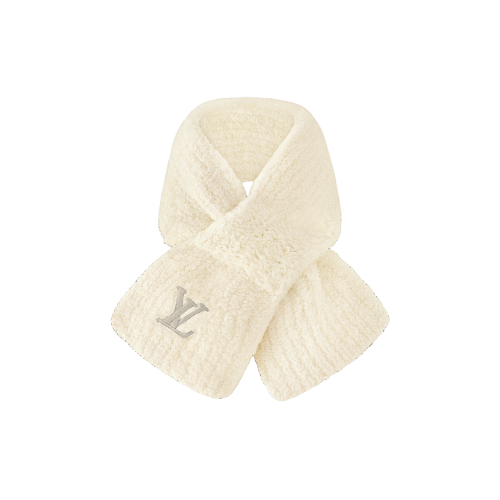 Louis Vuitton LV Embroidered Scarf White