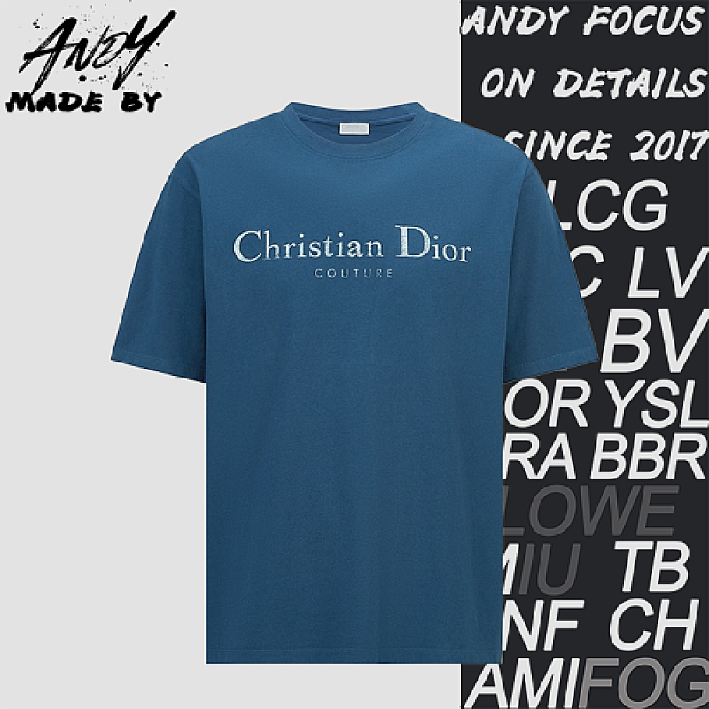 Dior Blurred Classic Print Logo Short-sleeved Shirt