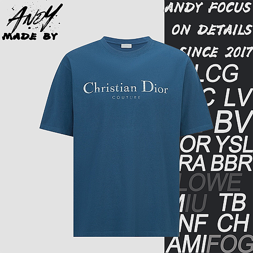 Dior Blurred Classic Print Logo Short-sleeved Shirt