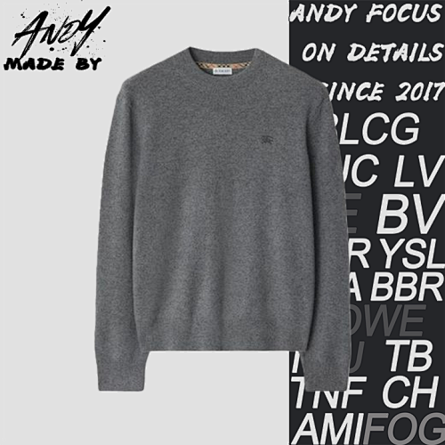 Bbr Checkered Horsehair Sweater Crew Neck