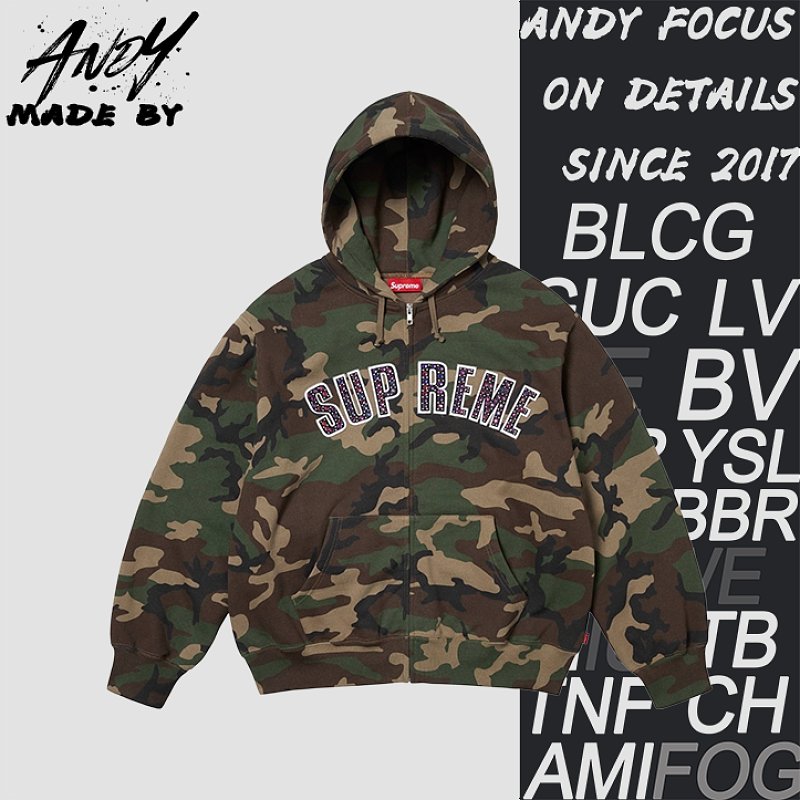 Supreme Zip-up Hoodie Sweatshirt