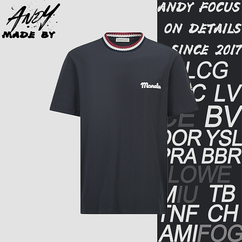 Short-Sleeve Top With M-Logo Knitted Collar And Embroidered Emblem
