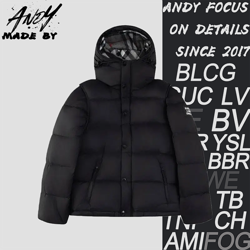Burberry Detachable Sleeve Hooded Down Jacket