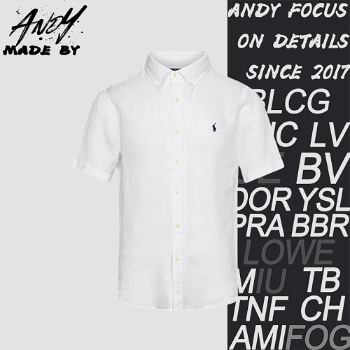 Small Horse Logo Linen Short-sleeved Shirt