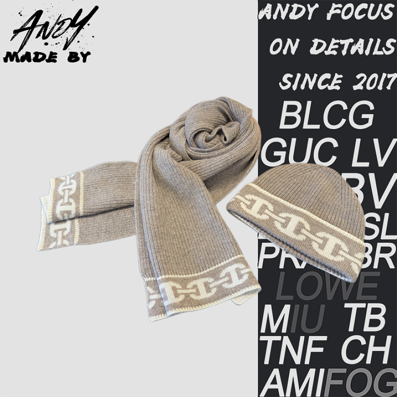 Hermès Cashmere Scarf And Hat Set