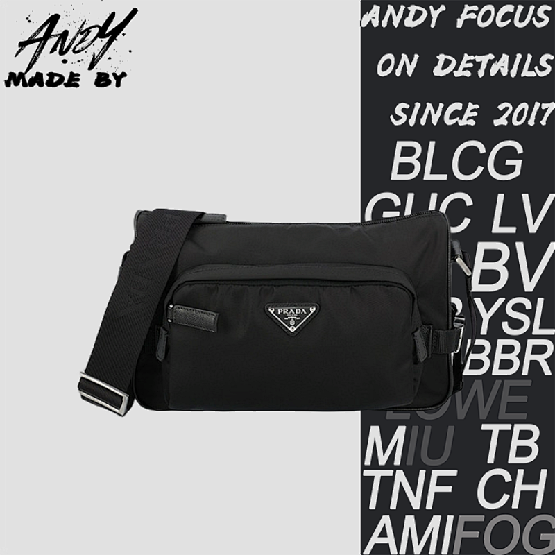 Prada Prd Triangle Logo Recycled Nylon Shoulder Bag