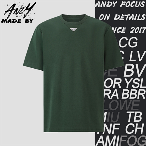 Triangle Neckline Steel Logo Short-Sleeve T-Shirt
