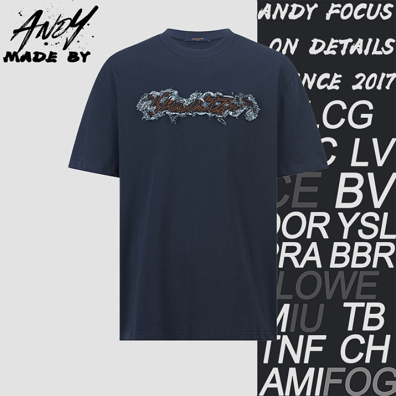 Washed Denim Logo Short-Sleeve T-Shirt