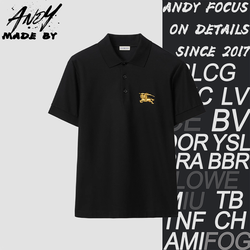 Bbr Little Warhorse Embroidered Short-Sleeve Polo Black