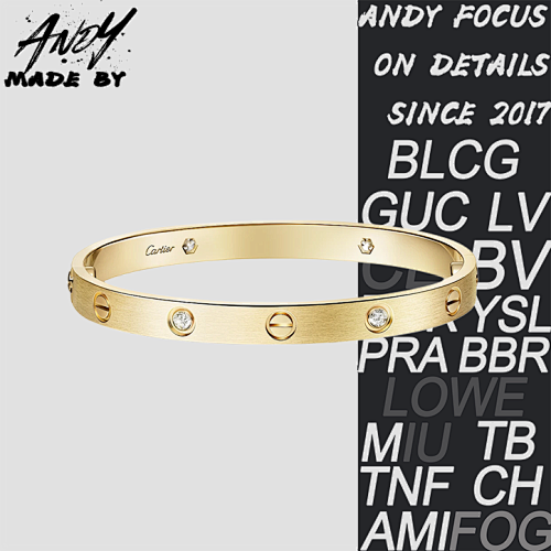 C Wide Four Diamond Bracelet In Gold