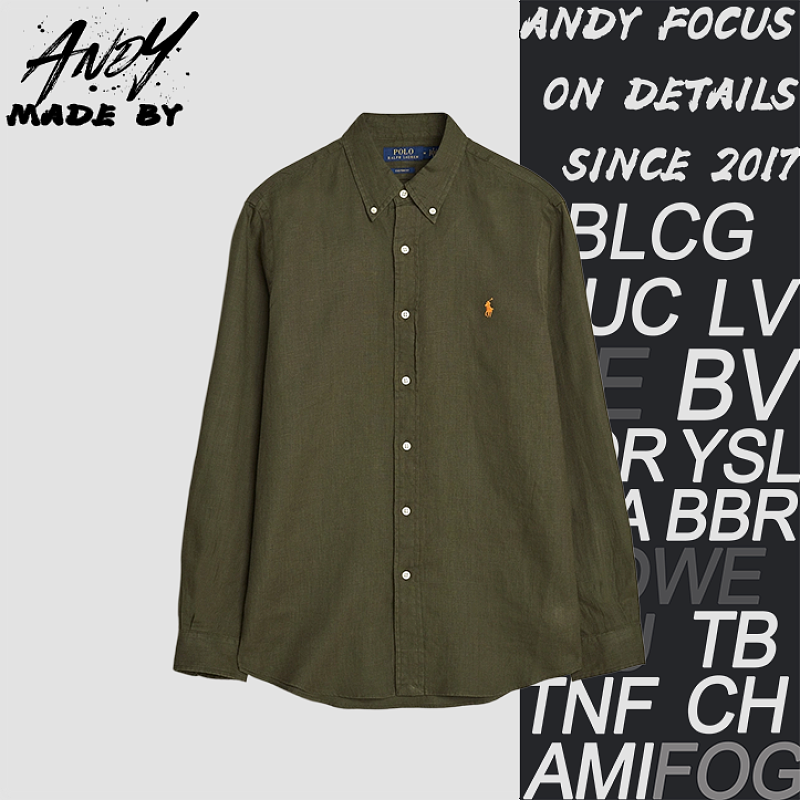 Linen Shirt Dark Green