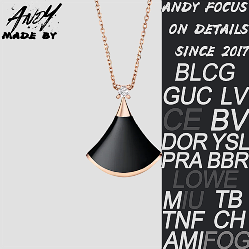 B Fan Beimu Necklace Black Rose Gold