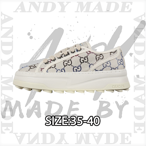 Gucci Tennis Classic Series Platform Canvas Shoes