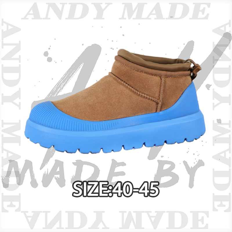 Ugg Second Generation Mid-calf Series Blue 4cm Thick Sole